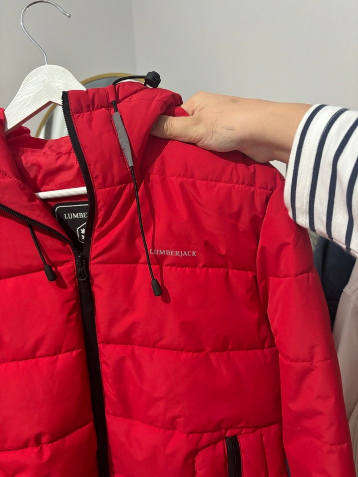 Kırmızı Fermuarlı Kadın Kışlık Mont - Görsel 4