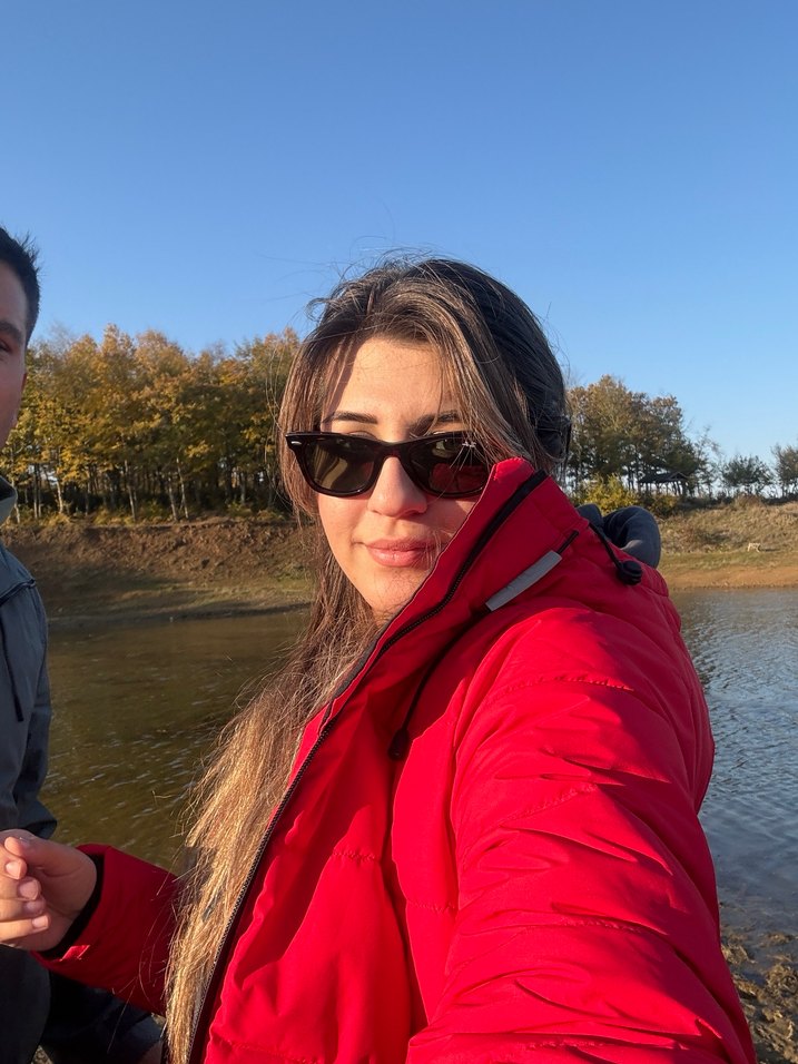 Kırmızı Fermuarlı Kadın Kışlık Mont - Görsel 5