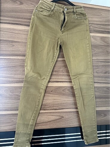 Mango Mango yağ yeşili pantolon