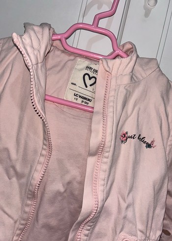 Kız Çocuk Pembe Fermuarlı Mont - Görsel 2