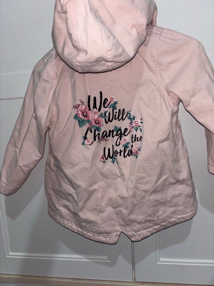 Kız Çocuk Pembe Fermuarlı Mont - Görsel 3