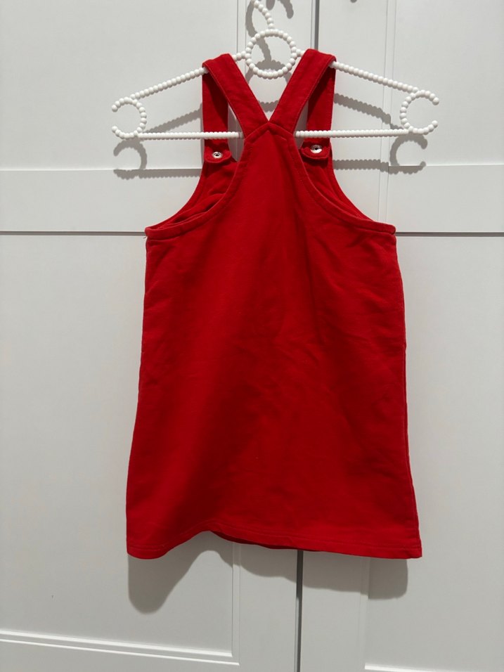 Kız Çocuk Kırmızı Minnie Baskılı Elbise - Görsel 2