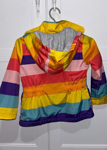 Kız Çocuk Çok Renkli Fermuarlı Yağmurluk - Görsel 2