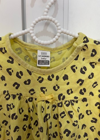 Sarı Leopar Desenli Kız Çocuk Elbise - Görsel 4