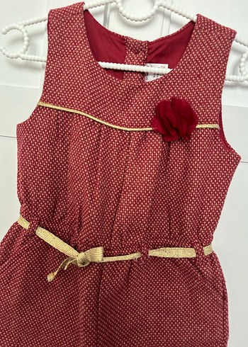 Bordo Kemerli Kız Tulum - Görsel 2