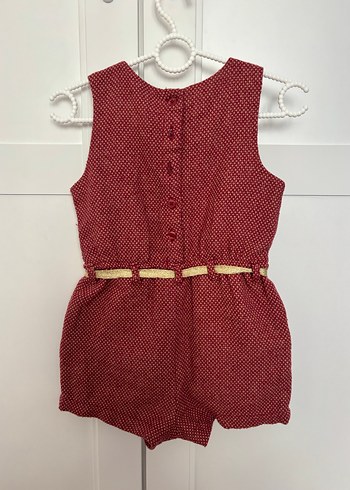 Bordo Kemerli Kız Tulum - Görsel 3