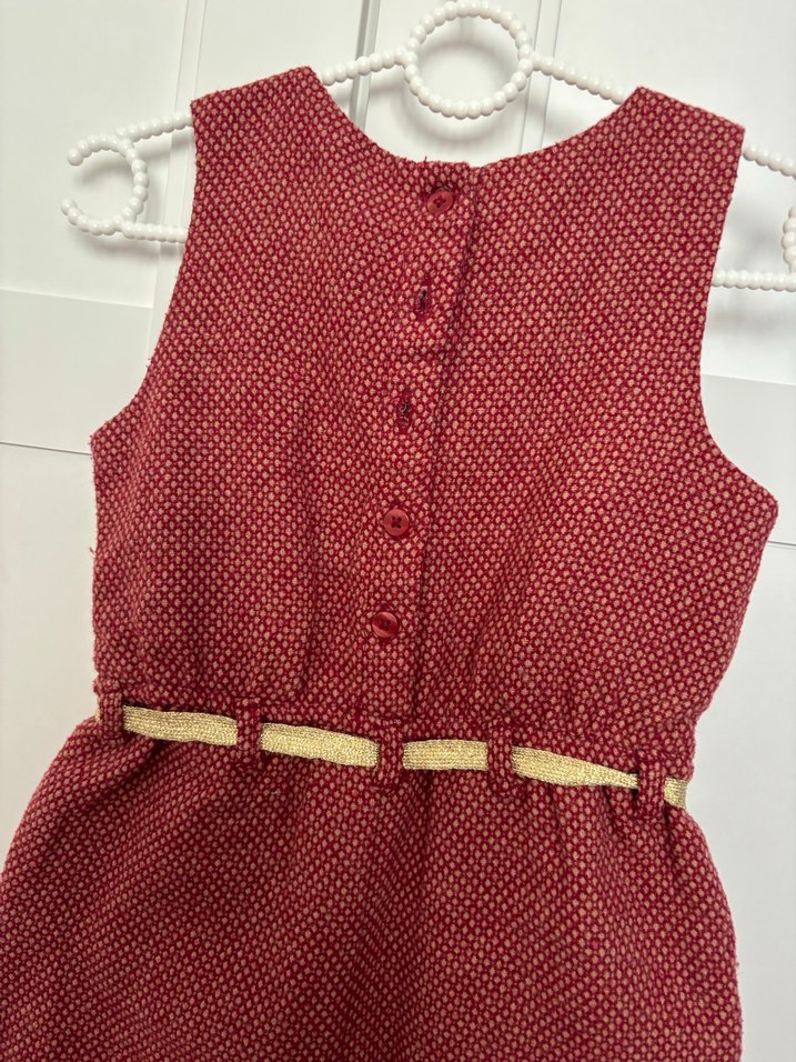 Bordo Kemerli Kız Tulum - Görsel 4