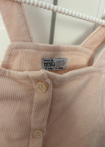 Kız Çocuk Pembe Düğmeli Askılı Tulum - Görsel 4
