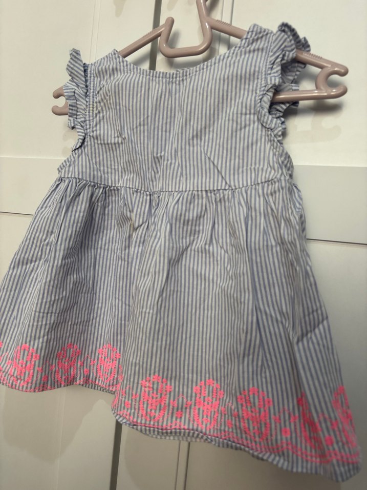 Kız Çocuk Fırfırlı Nakışlı Elbise - Görsel 2