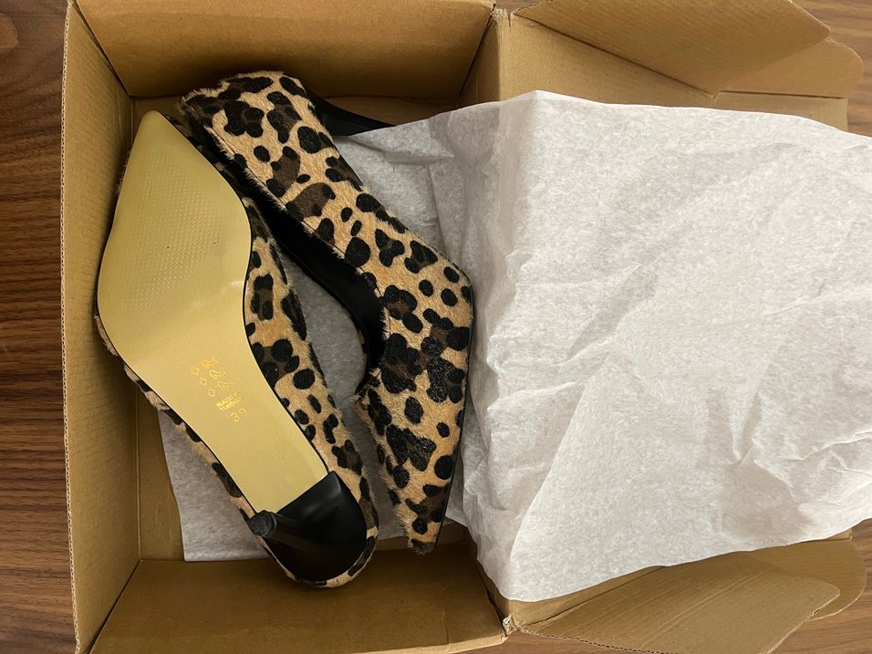 Kahverengi Leopar Desenli Süet Stiletto - Görsel 5