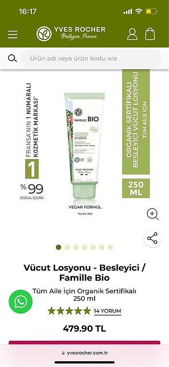 Yves Rocher Yves Rocher Nemlendirici Losyon