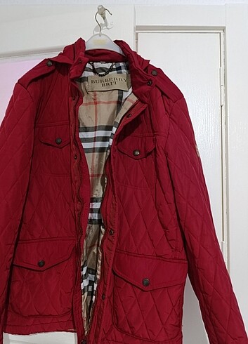 xl Beden bordo Renk Burberry brid kapitone mont 