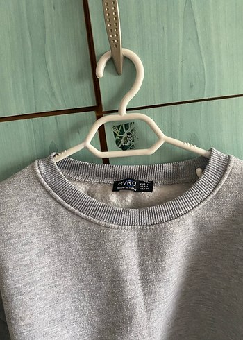 Gri Kadın Oversize Sweatshirt - Görsel 2