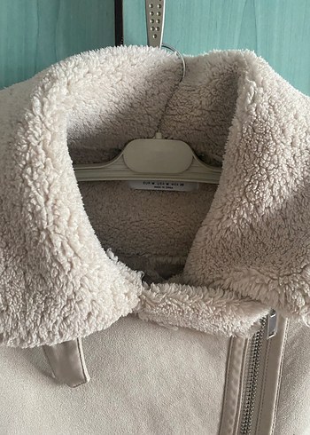 Bej Süet Kadın Kısa Kürklü Ceket - Görsel 4