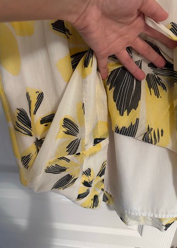 Mango Sarı Çiçek Desenli Hamile Tunik elbise