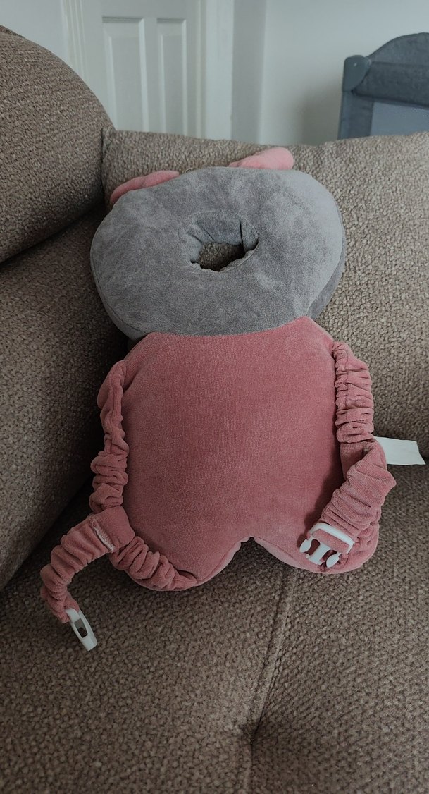 Gri ve Pembe Çocuk Boyun Yastığı - Görsel 2