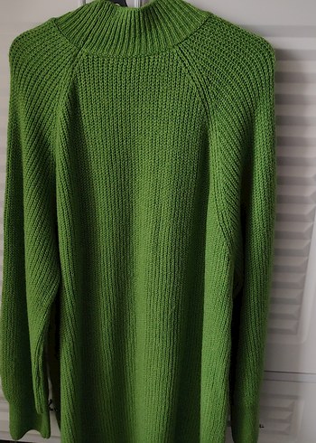 Yeşil Balıkçı Yaka Triko Kadın Kazak - Görsel 3