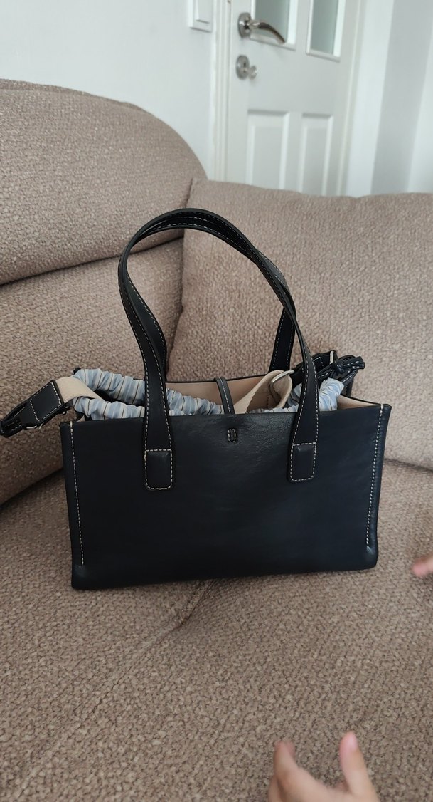 Siyah Deri Kadın Omuz Çantası - Görsel 2