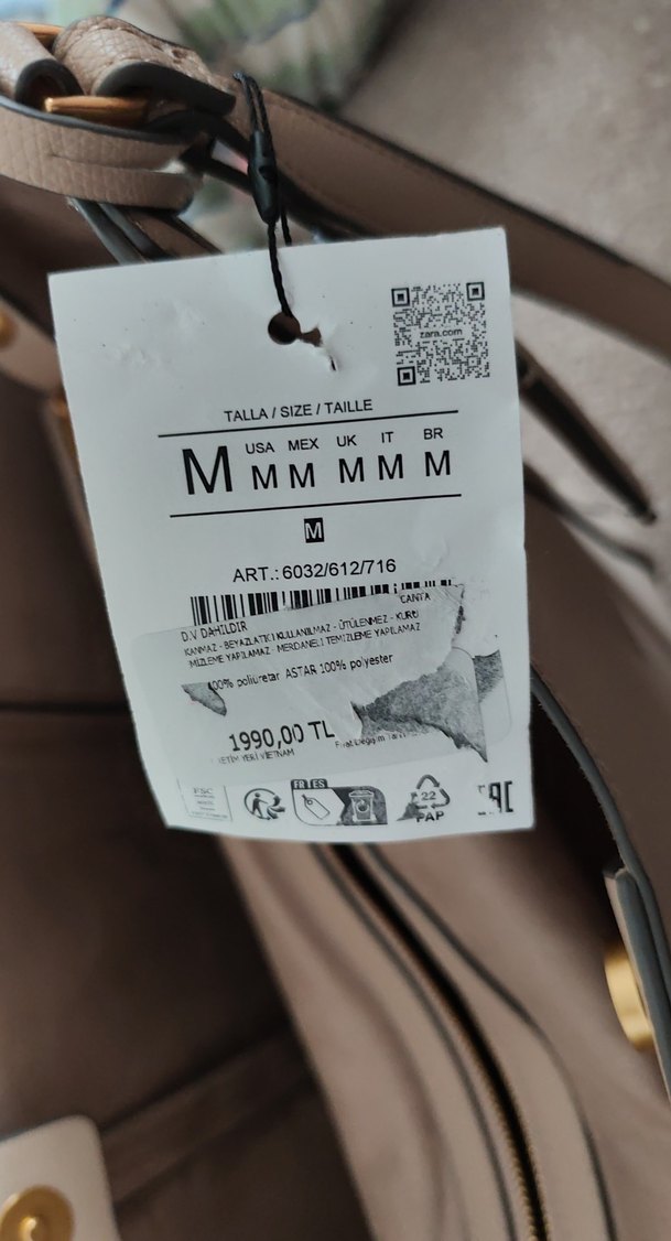 Bej Deri Kadın Çanta Tokalı Minimalist Tasarım - Görsel 4