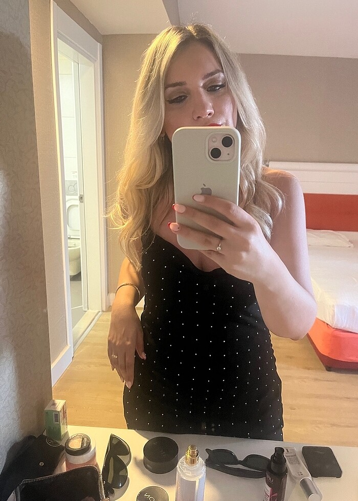 Mango taşlı elbise - Görsel 3