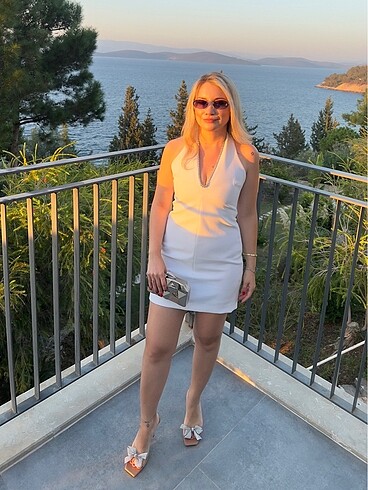 Zara Beyaz zara elbise