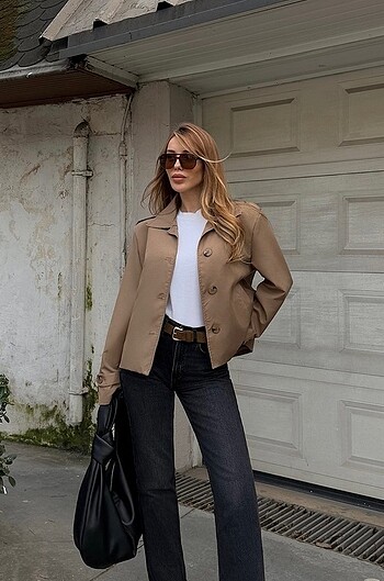 m Beden camel Renk Trenckot