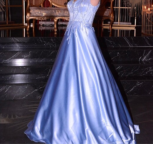 Bebe mavisi nişanlık / abiye - Görsel 2