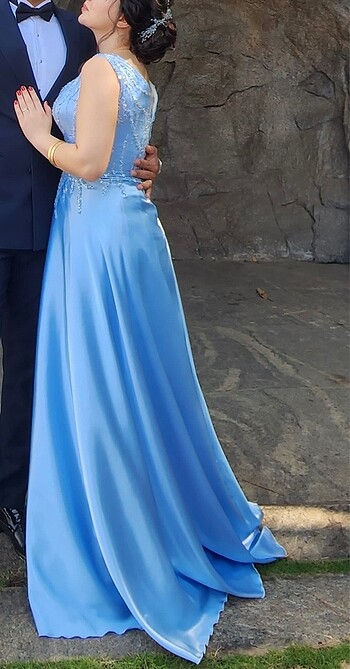 Bebe mavisi nişanlık / abiye - Görsel 5