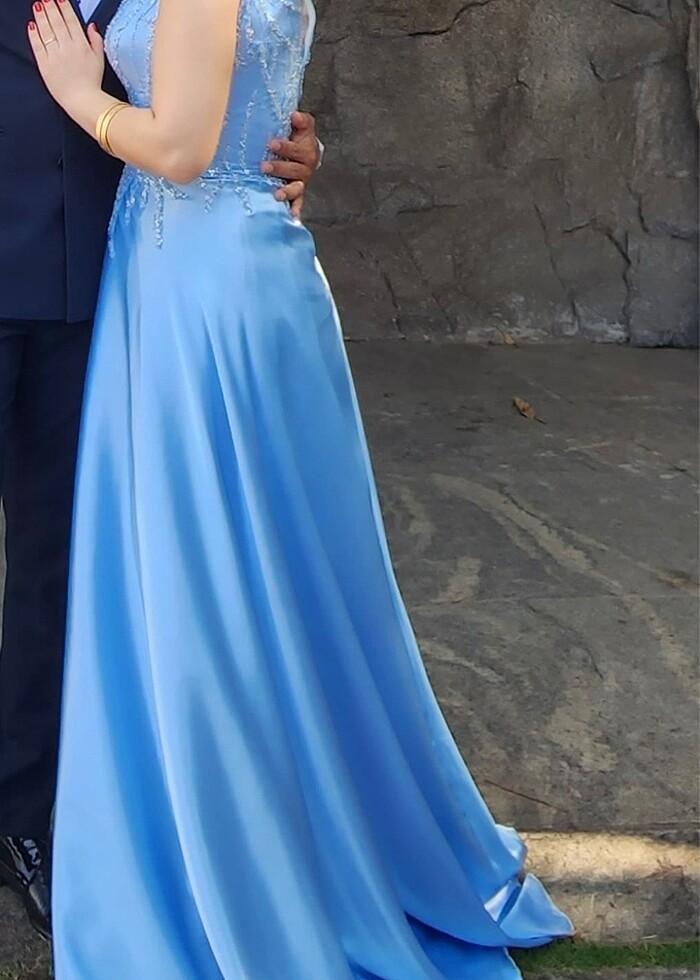 Bebe mavisi nişanlık / abiye - Görsel 5