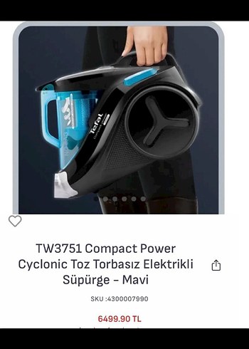 Tefal Compact Power Cyclonic Elektrikli Süpürge - Görsel 2