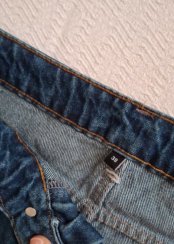 Mavi Midi Boy Rahat Kesim Kadın Kot Pantolon - Görsel 4