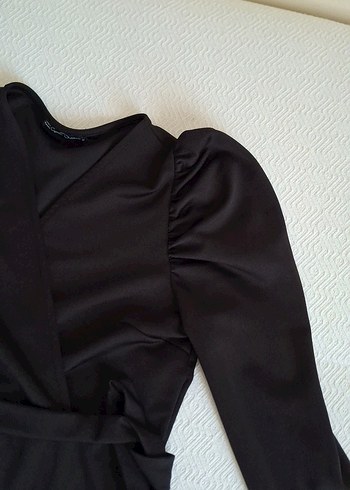 Kadın Siyah Kemerli Sıkı Bluz - Görsel 4