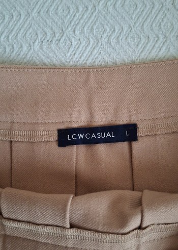 Bej Pilili Mini Etek - Görsel 2