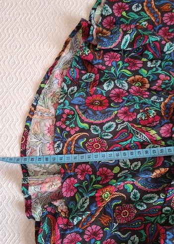 Renkli Desenli Bohem Uzun Etek - Görsel 2