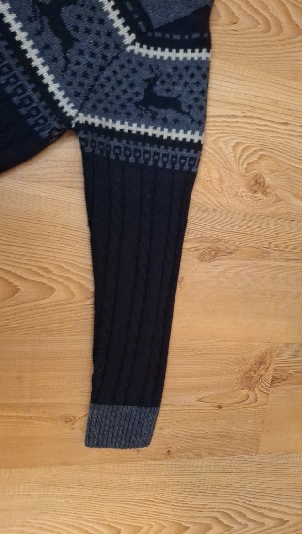 Gri Erkek Triko Kazak, Bisiklet Yaka, Uzun Kollu - Görsel 4