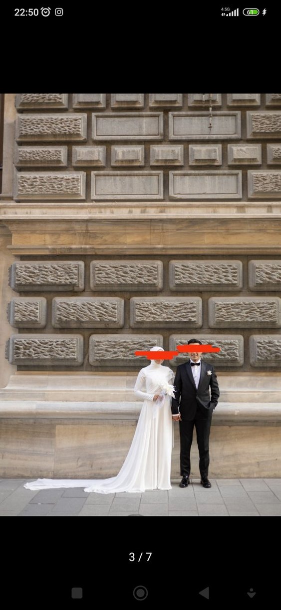 SATILIK TESETTÜR NİKAH ELBİSESİ - Görsel 2