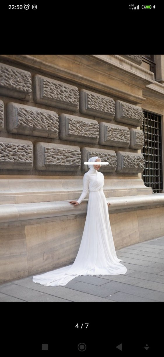 SATILIK TESETTÜR NİKAH ELBİSESİ - Görsel 3