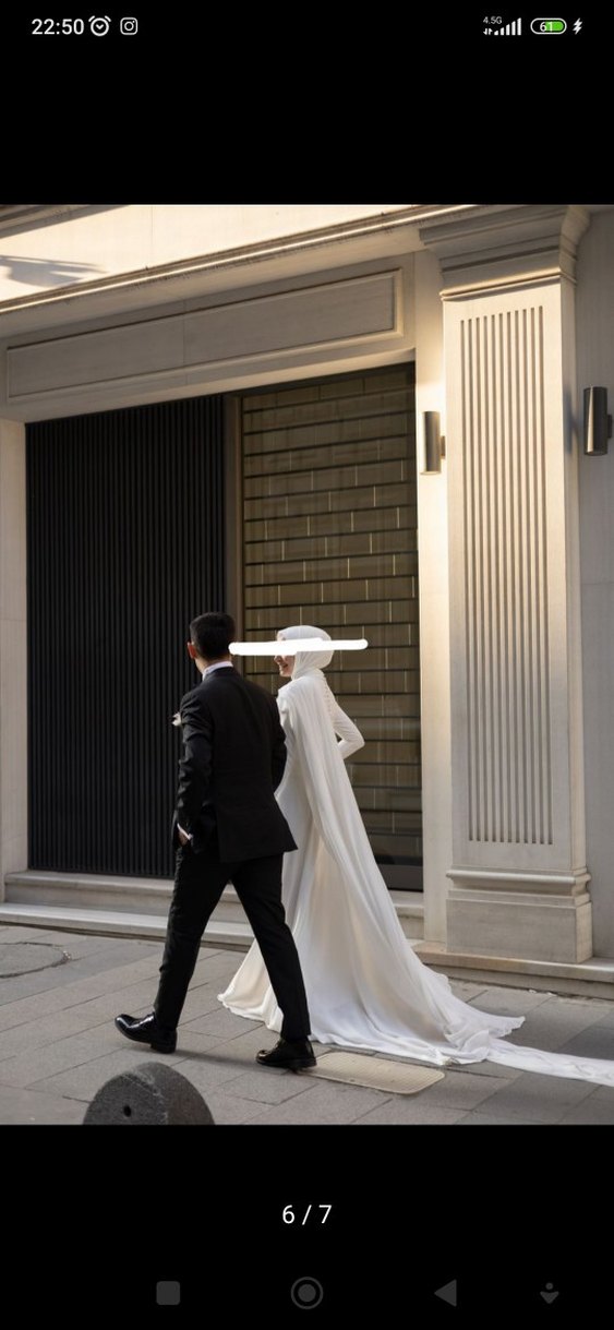 SATILIK TESETTÜR NİKAH ELBİSESİ - Görsel 5