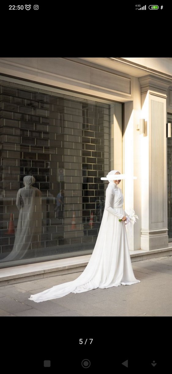 SATILIK TESETTÜR NİKAH ELBİSESİ - Görsel 4