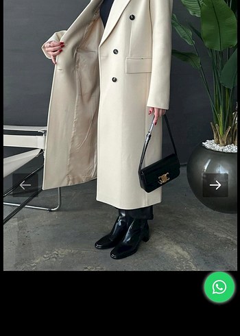 Bej Uzun Kadın Kaban - Görsel 2