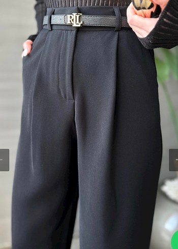 Siyah Kadın Kumaş Pantolon - Görsel 2