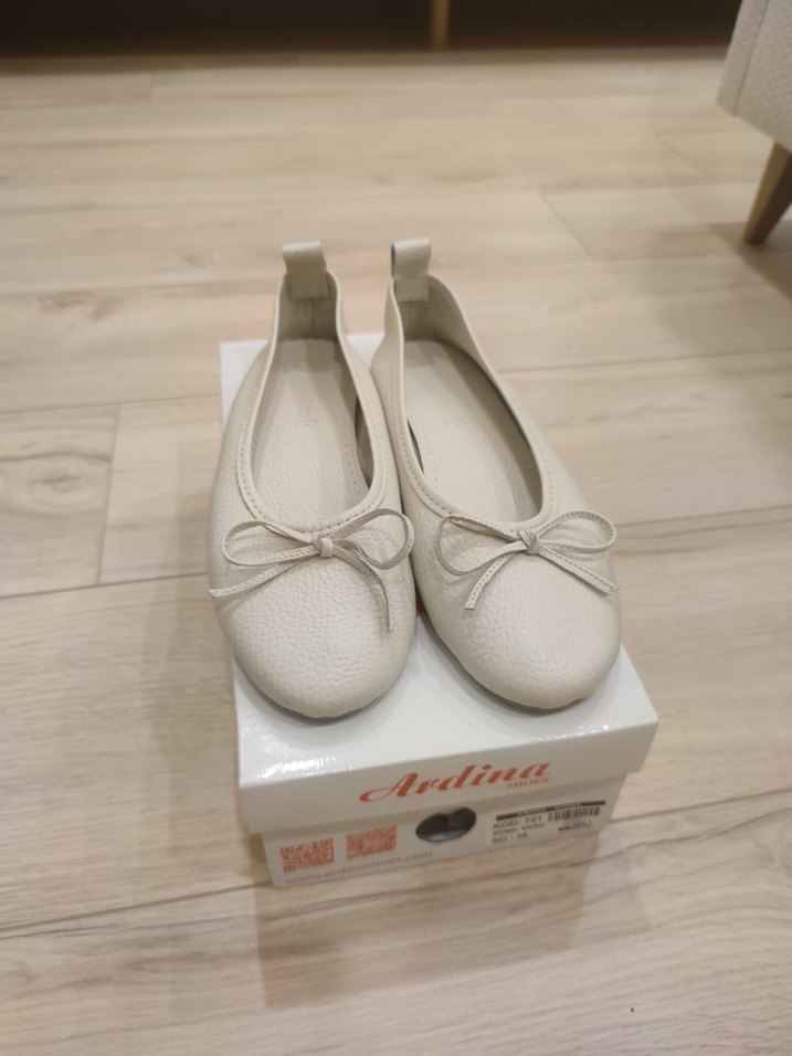 bej Kadın deri Babet Ayakkabı - Görsel 2