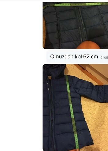 34 Beden mavi Renk Şişme Mont