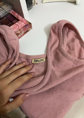 Trendyol & Milla Pembe Straplez Kadın Crop Top