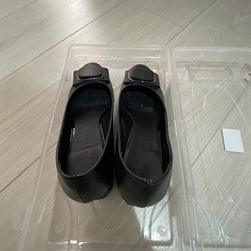 37 Beden siyah Renk 4cm topuklu klasik ayakkabı