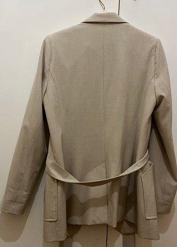 Bej Kemerli Kadın Blazer Ceket - Görsel 6
