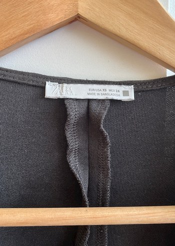 Gri V Yakalı Uzun  Elbise - Görsel 3