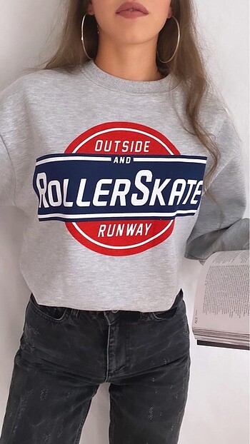 l Beden Baskılı Sweatshirt