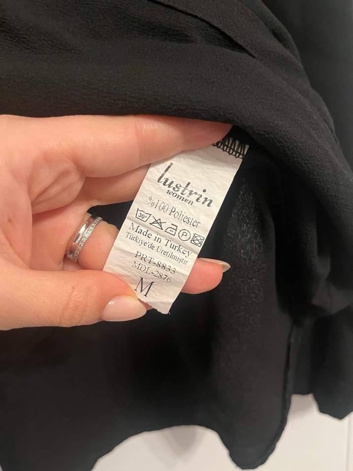 Siyah Kadın Gömlek - Görsel 3