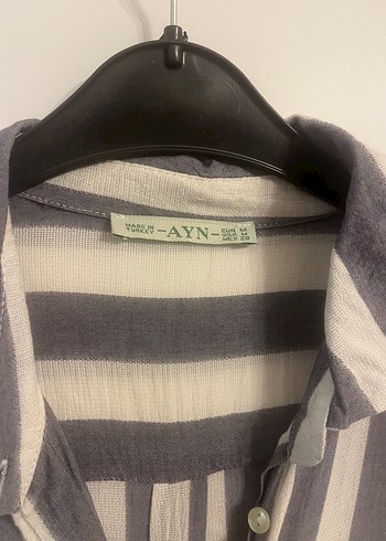 Gri Çizgili Gömlek - Görsel 2